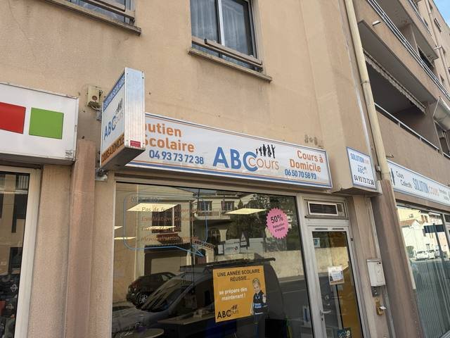 Enseigne & signalétique — ABC Cours : enseigne vitrine soutien scolaire
