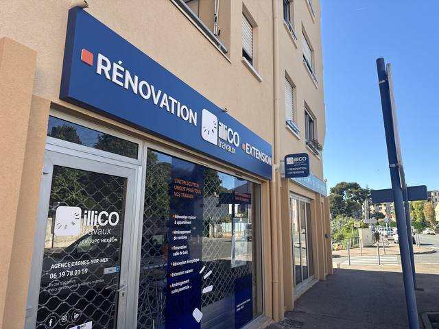 Enseigne & signalétique — illiCO travaux : enseigne facade agence renovation