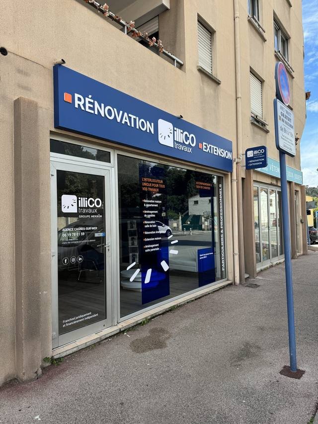 Enseigne & signalétique — illiCO travaux : facade complete agence renovation