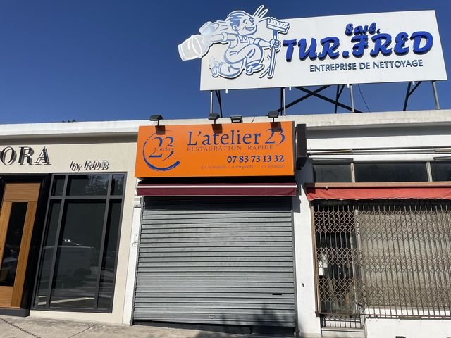 Enseigne & signalétique — L Atelier 23 : enseigne caisson lumineuse