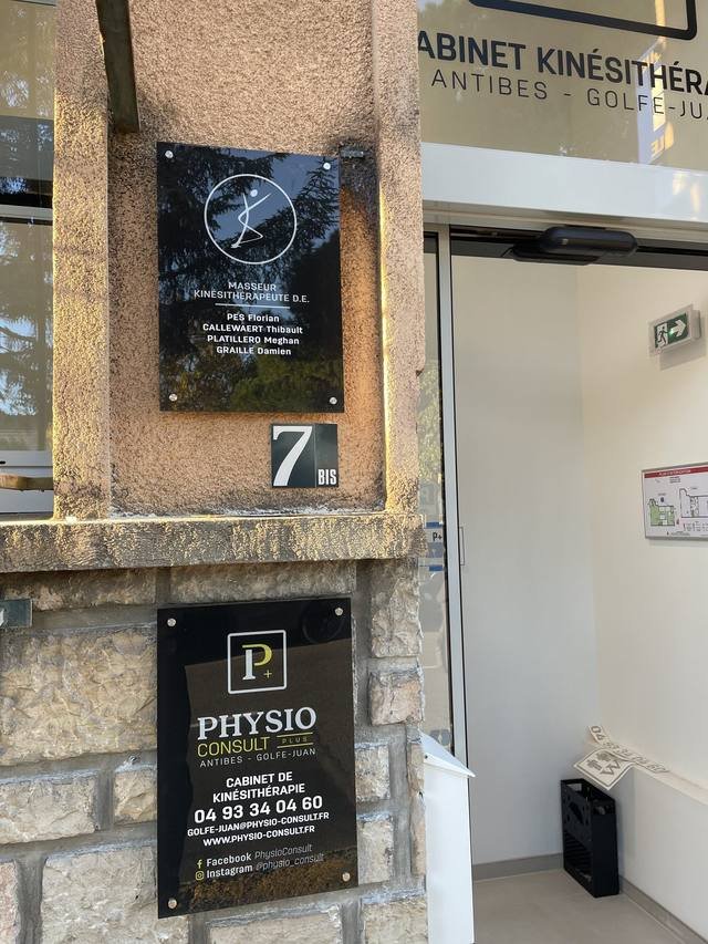 Enseigne & signalétique — Physio : plaque signaletique cabinet parametrique