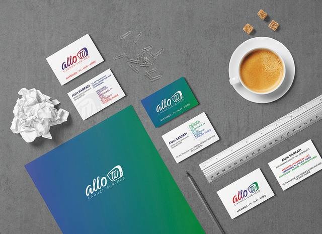 Graphisme & identité — AlloTV : rebranding proposition cartes de visite