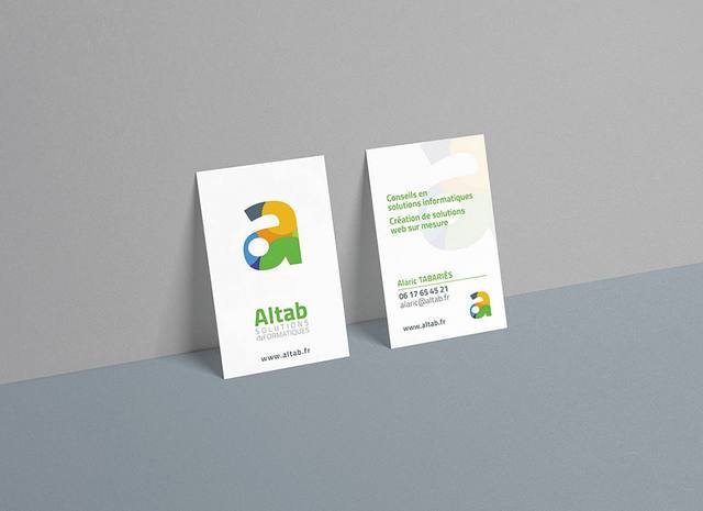 Graphisme & identité — Altab : carte de visite 450g papier epais