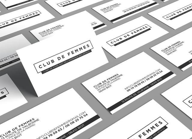 Graphisme & identité — Club de Femmes : cartes de visite club sportif