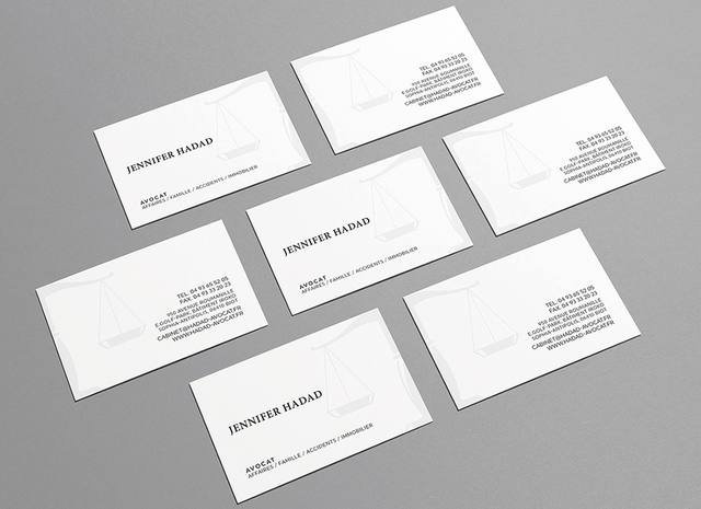 Graphisme & identité — Jennifer Hadad : carte de visite professionnelle