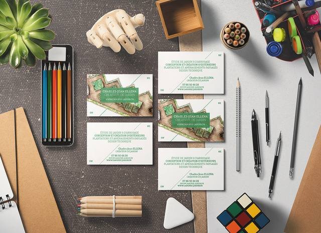 Graphisme & identité — Paysagiste : carte de visite indechirable jardin paysagiste