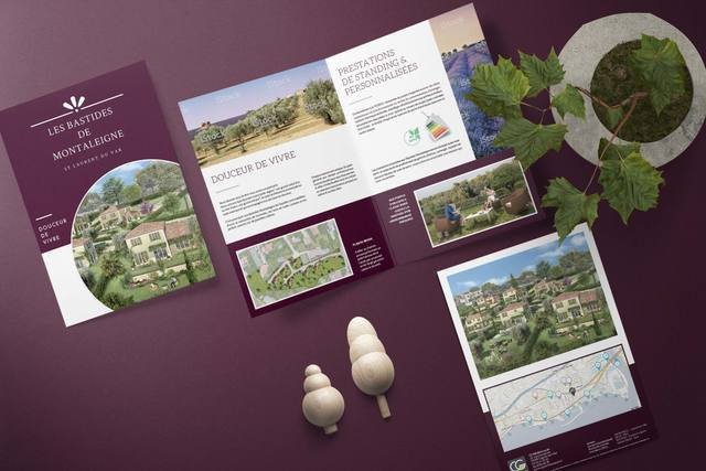 Impression grand format — Bastides de Montaleigne : depliant a4 presentation bien immobilier