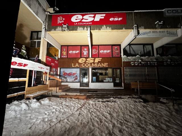 Impression grand format — ESF La Colmiane : habillage parasol station ski