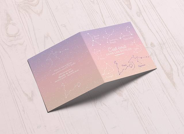 Impression grand format — Faire-part : carton 16x16 papier naturel 350g