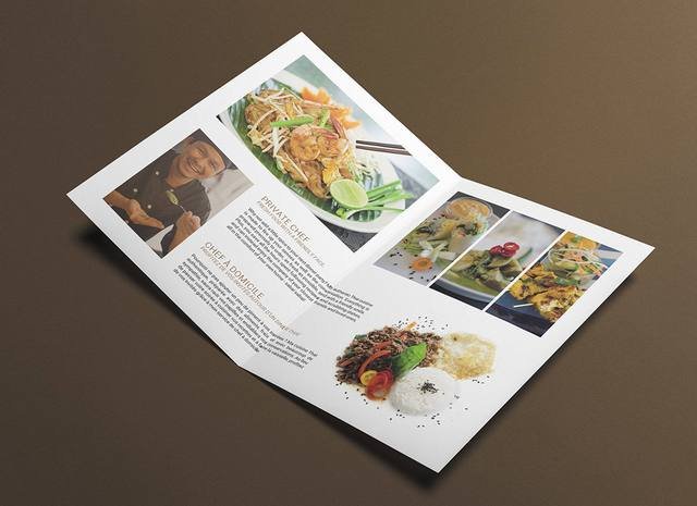 Impression grand format — Restaurant thaï : depliant deux volets commercial