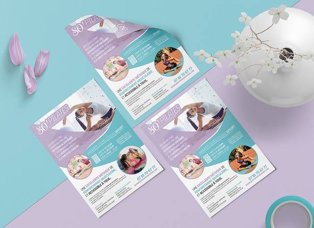 Impression grand format — Salle de fitness : flyer a5 nutrition pilates