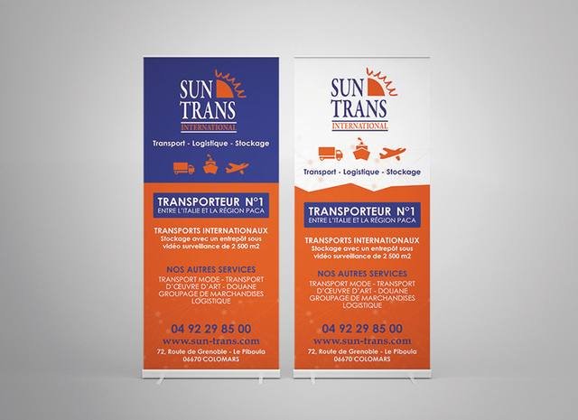 Impression grand format — Suntrans : roll up 84x204 kakemono