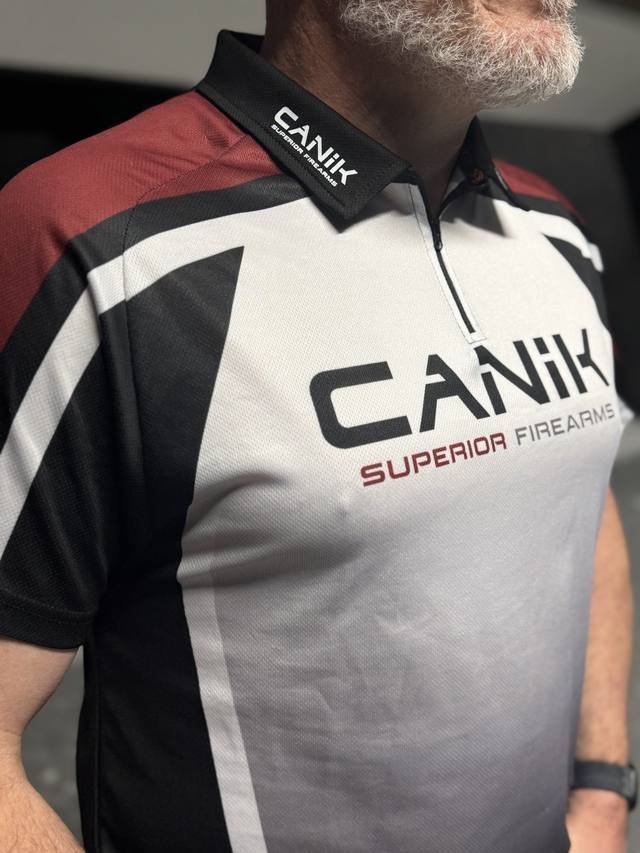 Marquage textile — Canik : flocage polo superior firearms