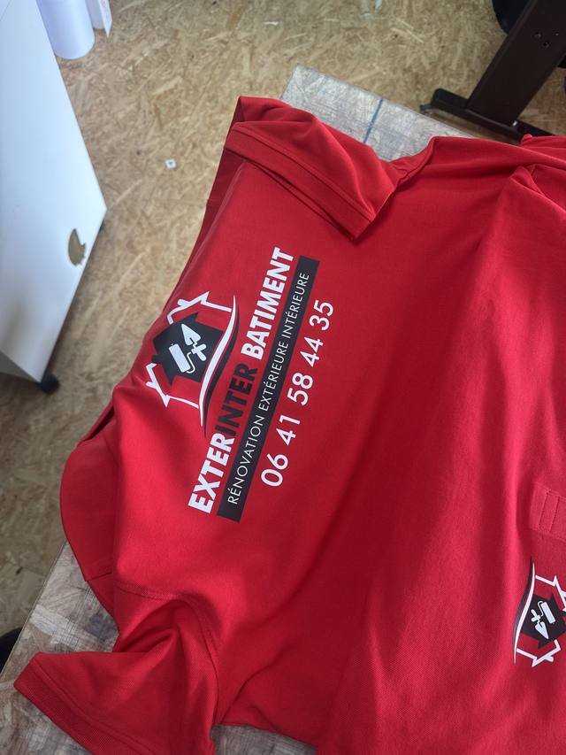 Marquage textile — Exter Inter Bâtiment : broderie flocage polo batiment