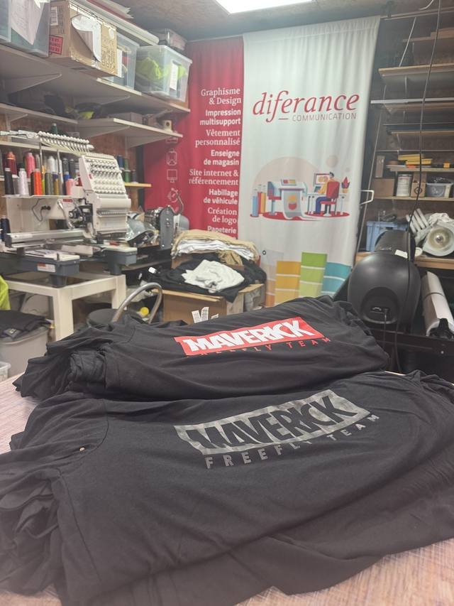 Marquage textile — Maverick Freefly Team : flocage tshirt club parachutisme