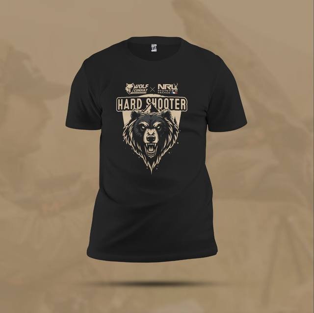 Marquage textile — Wolf Consult × NRL Hunter : flocage tshirt hard shooter evenement
