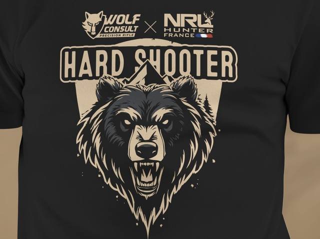 Marquage textile — Wolf Consult × NRL Hunter : flocage tshirt hard shooter evenement
