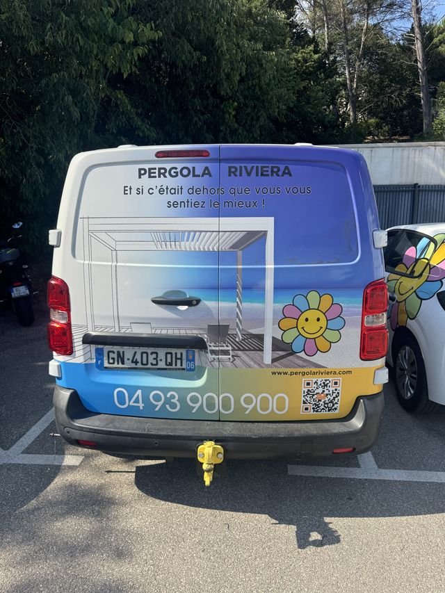 Marquage véhicule — Pergola Riviera : camionnette covering integral