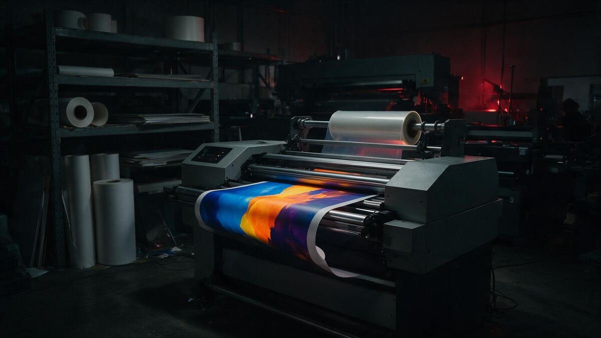 Sortie d'impression numérique couleur sur vinyle adhésif