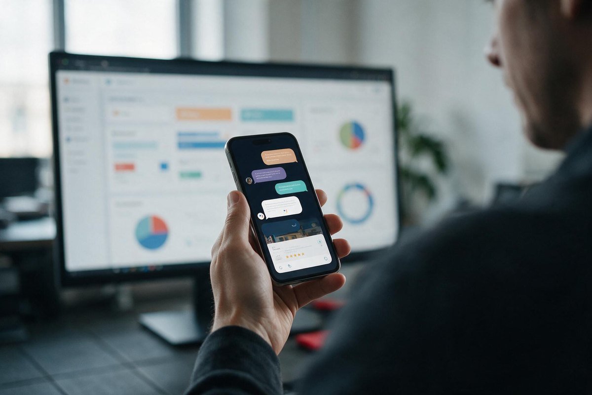 Fiche d'établissement d'une entreprise consultée sur mobile